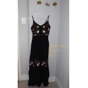 Whimsical embroidered maxi dress